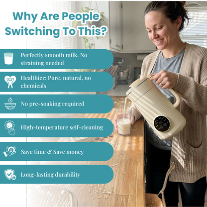 CozanixNutri™ 8-in-1 Ultra-Smooth Nut Milk & Juice Maker