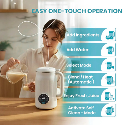 CozanixNutri™ 8-in-1 Ultra-Smooth Nut Milk & Juice Maker